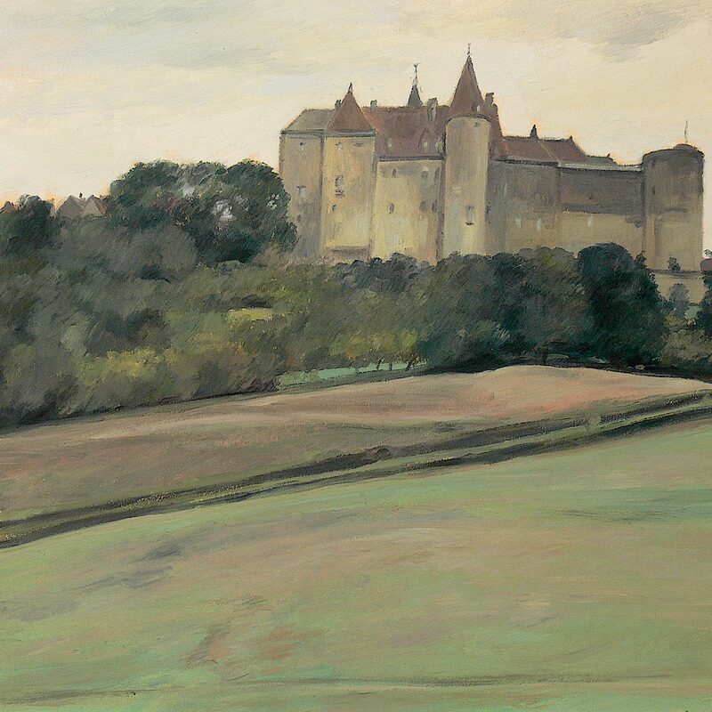châteaufneuf-en-auxois -  côte-d'or 1998, 44 x 52  cm, öl auf karton 
