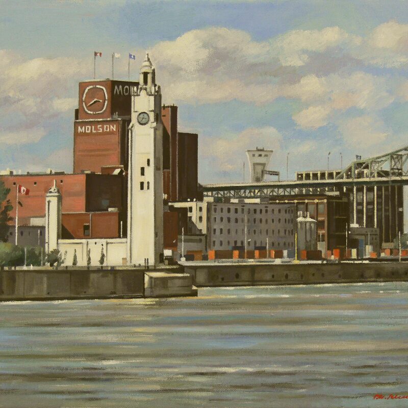 old port, montreal - quebec 2008, 14,2" x 17,3", oil on canvas