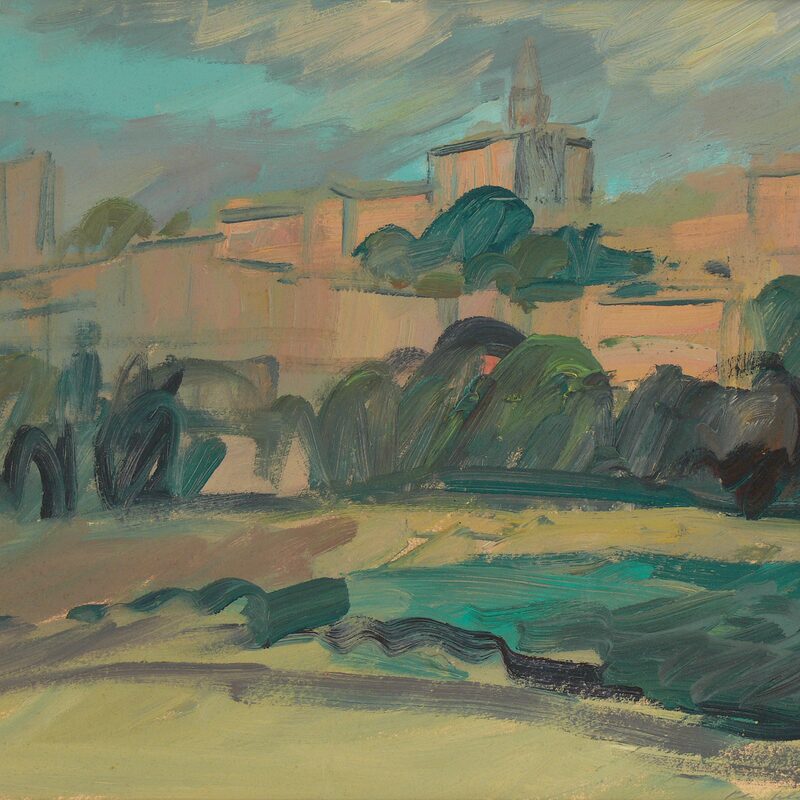 orvieto - ombrie 1992, 35,4 x 43,5 cm, huile sur carton