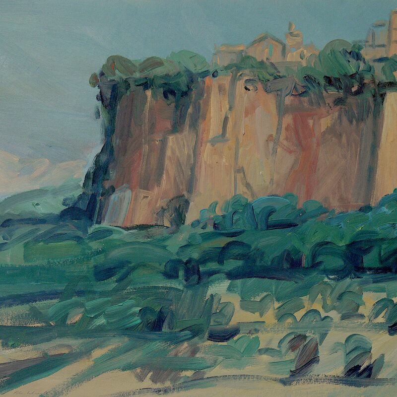 orvieto - ombrie 1992, 55 x 67,5 cm, huile sur carton