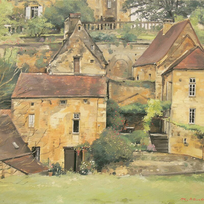 berbiguières - dordogne 2001, 43 x 52 cm, öl auf baumwolle