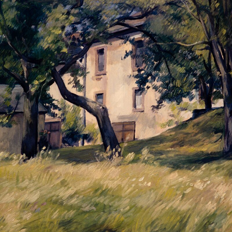 hammerfähre - rhénanie-palatina 1998, 58 x 66 cm, huile sur carton