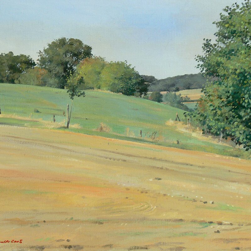 landschaft bei mompach - kanton echternach 2003, 43 x 52 cm, öl auf leinwand