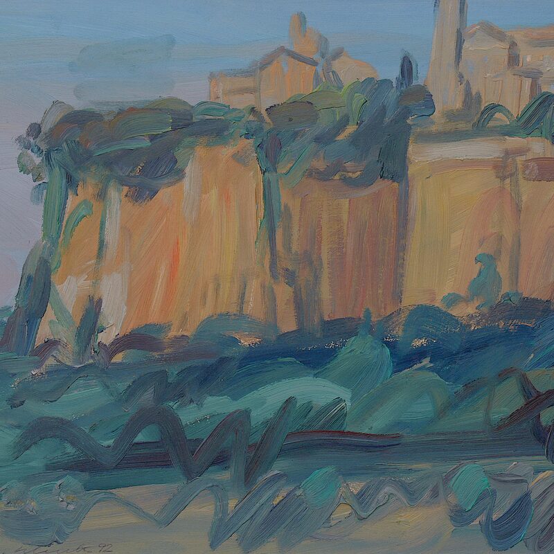 orvieto - ombrie 1992, 34 x 41 cm, huile sur carton