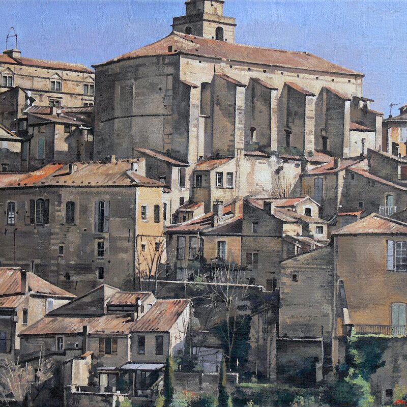 gordes - vaucluse 2016, 36 x 44 cm, huile sur toile