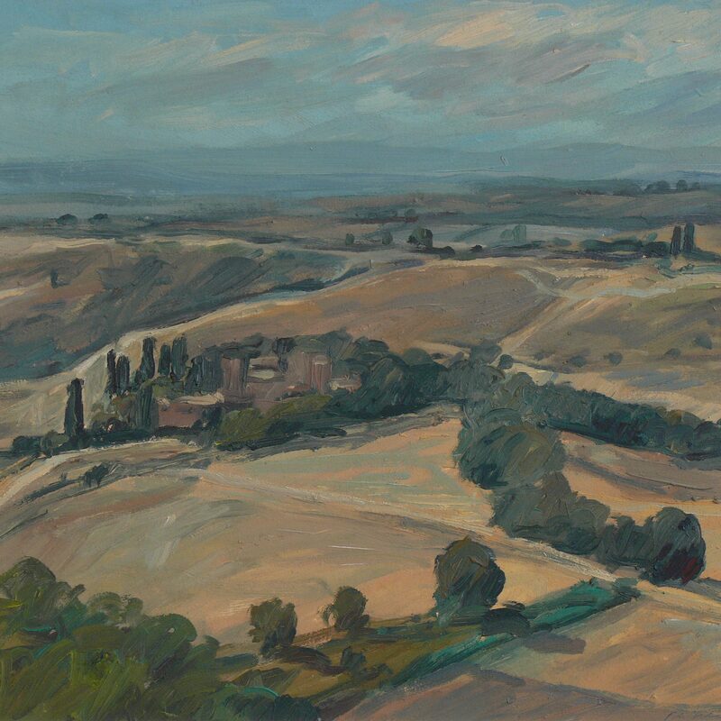 crete senesi près d'asciano - toscane 1994, 40,7 x 49,5 cm, huile sur carton