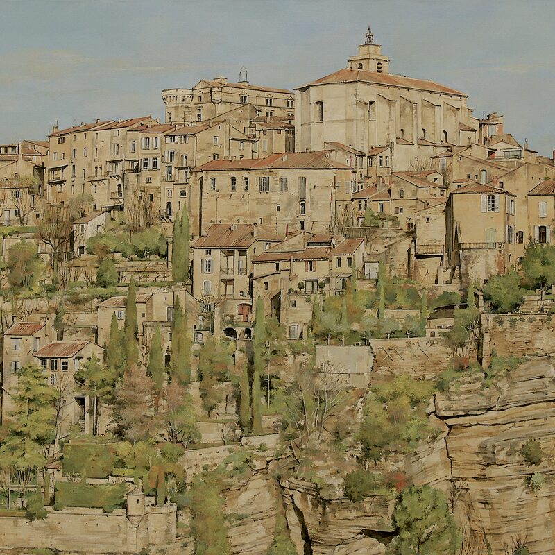 gordes - vaucluse 2019, 90 x 110 cm, öl auf leinwand