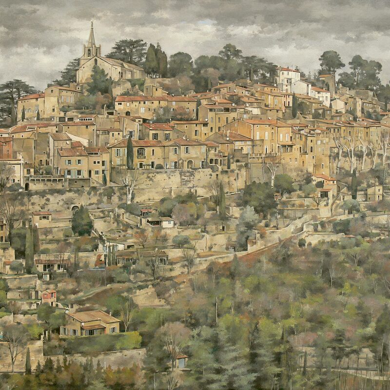 bonnieux - vaucluse 2018, 90 x 110 cm, huile sur toile