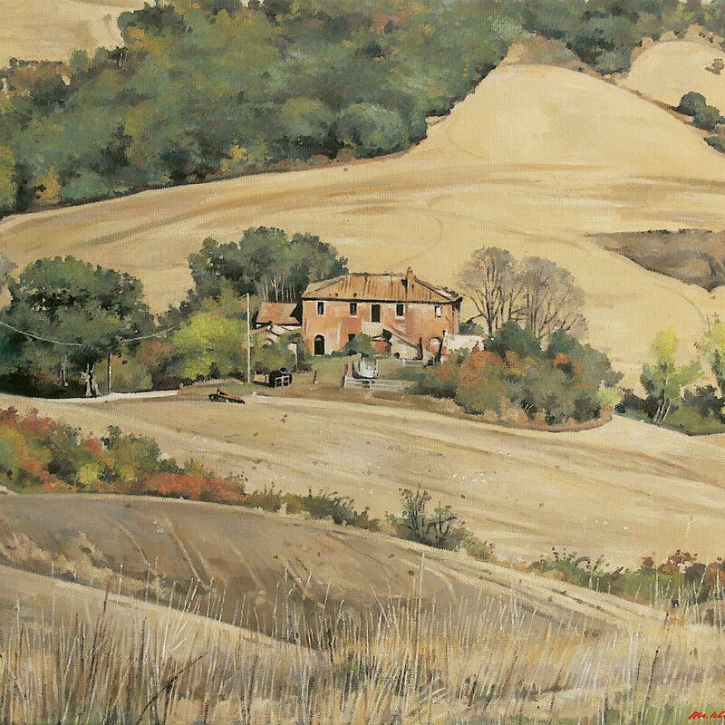 crete senesi près d'asciano - toscane 2021, 44 x 55 cm, huile sur toile