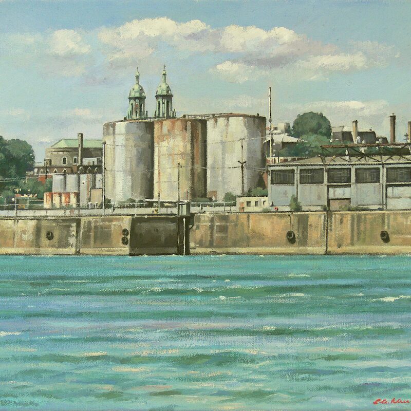 port of montreal - quebec 2007, 14,2" x 17,3", oil on canvas