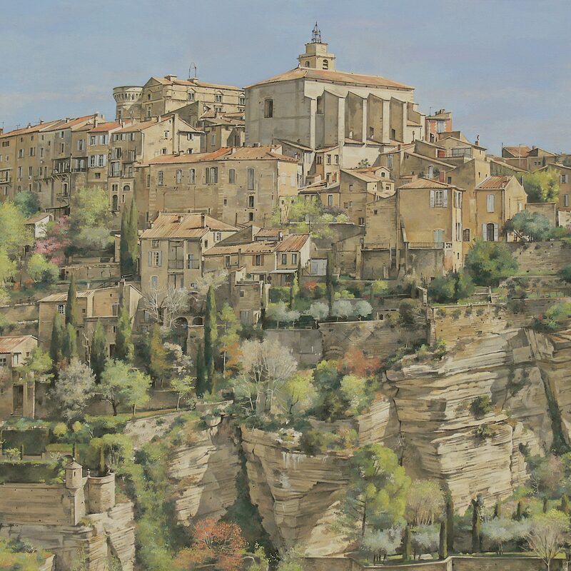 gordes - vaucluse 2019, 90 x 110 cm, öl auf leinwand