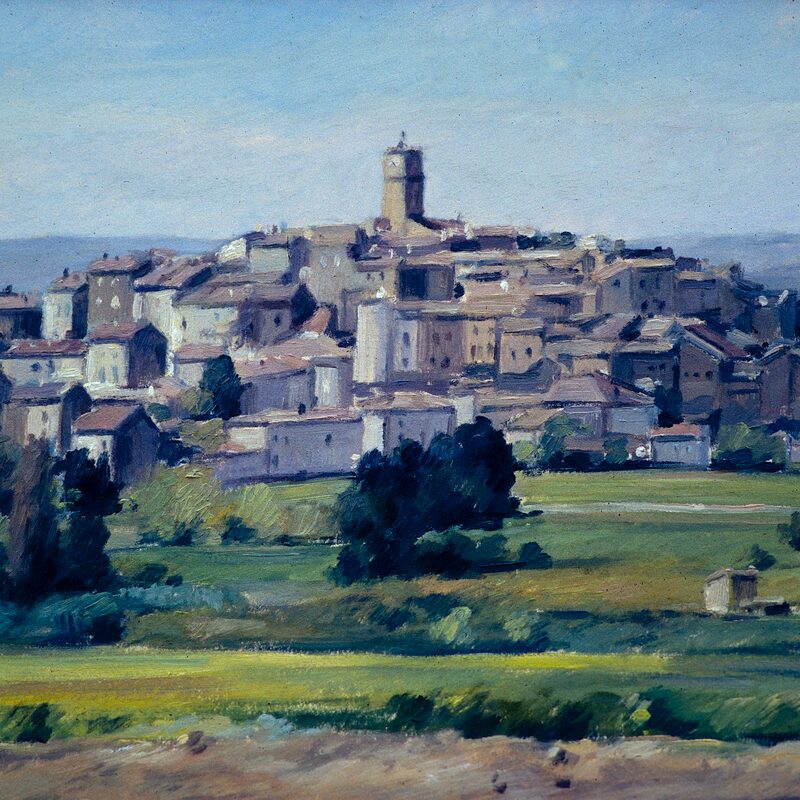 sablet - vaucluse 1998,  35 x 37 cm, öl auf karton