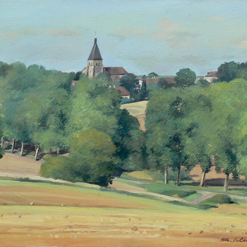 ville-sur-terre - aube 2000, 36 x 44 cm, öl auf baumwolle