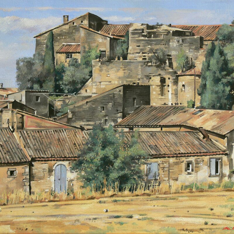 lagnes - vaucluse 2017, 36 x 44 cm, öl auf leinwand