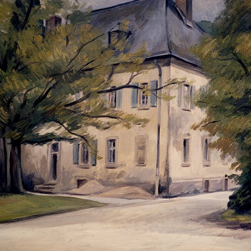 vieux scharzhof, wiltingen - rhénanie-palatina 1999, 50 x 60 cm, huile sur cotton