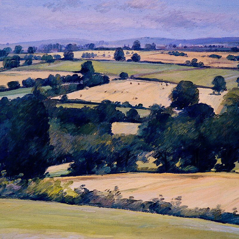 landschaft bei fontenay-le-comte - vendée 1998, 58 x 66 cm, öl auf karton