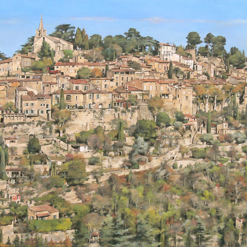 bonnieux - vaucluse 2017, 85 x 105 cm, öl auf leinwand