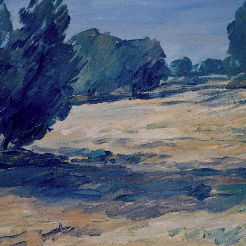 paysage, chianti - toscane 1994, 38 x 44 cm, huile sur carton