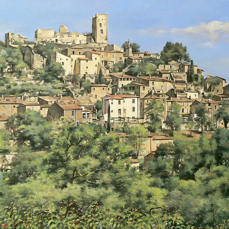 lacoste - vaucluse 2017, 60 x 75 cm, öl auf leinwand