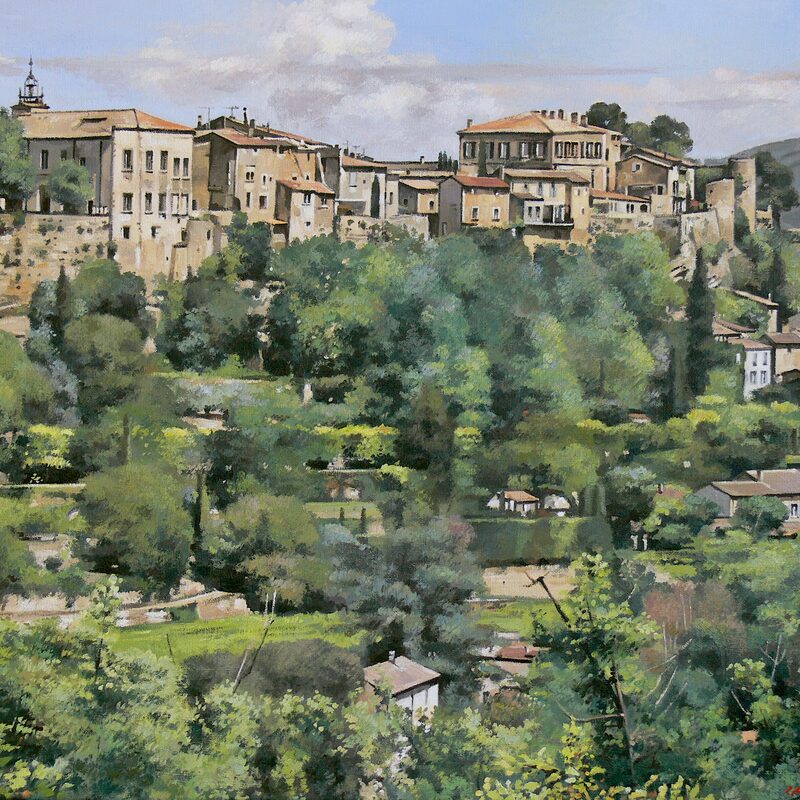 ménerbes - vaucluse 2016, 36 x 44 cm, öl auf leinwand