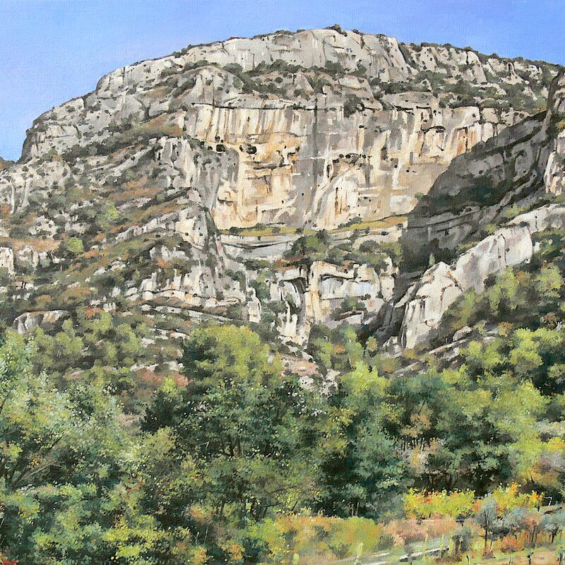 rocher-de-baude - vaucluse 2016, 60 x 75 cm, huile sur toile