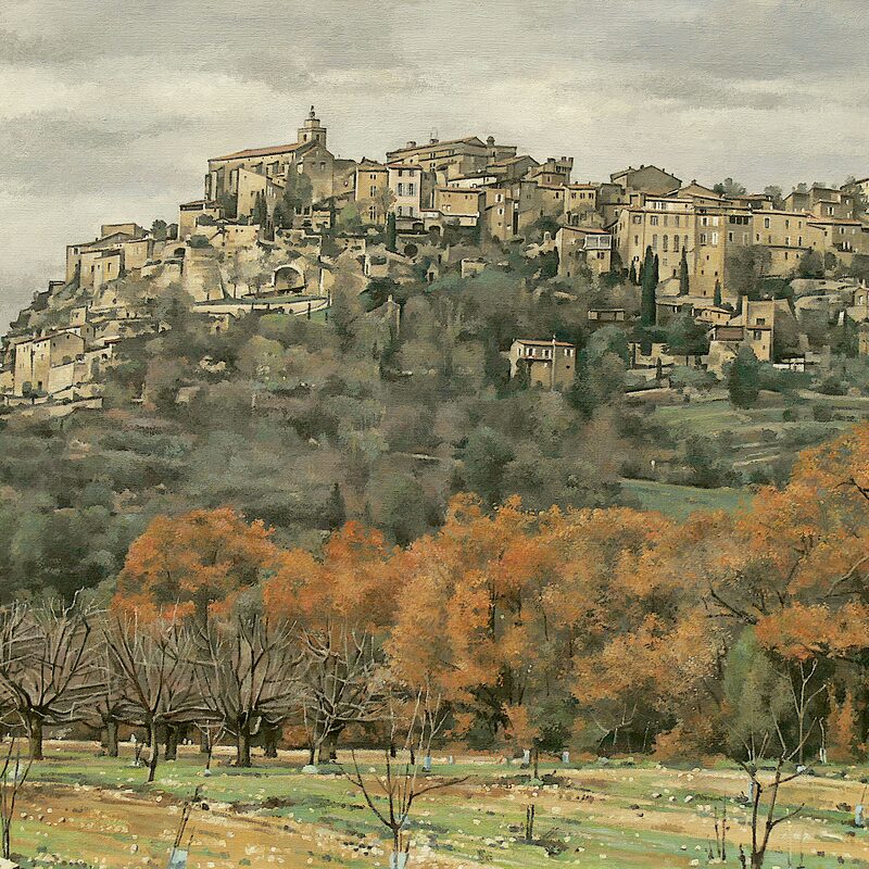 gordes - vaucluse 2016, 36 x 44 cm, öl auf leinwand