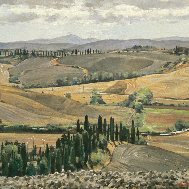 crete senesi près d'asciano - toscane 2020, 44 x 55 cm, huile sur toile