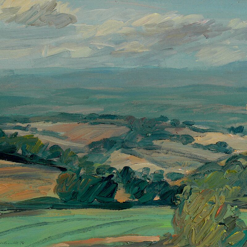 crete senesi près d'asciano - toscane 1004, 35 x 46 cm, huile sur carton