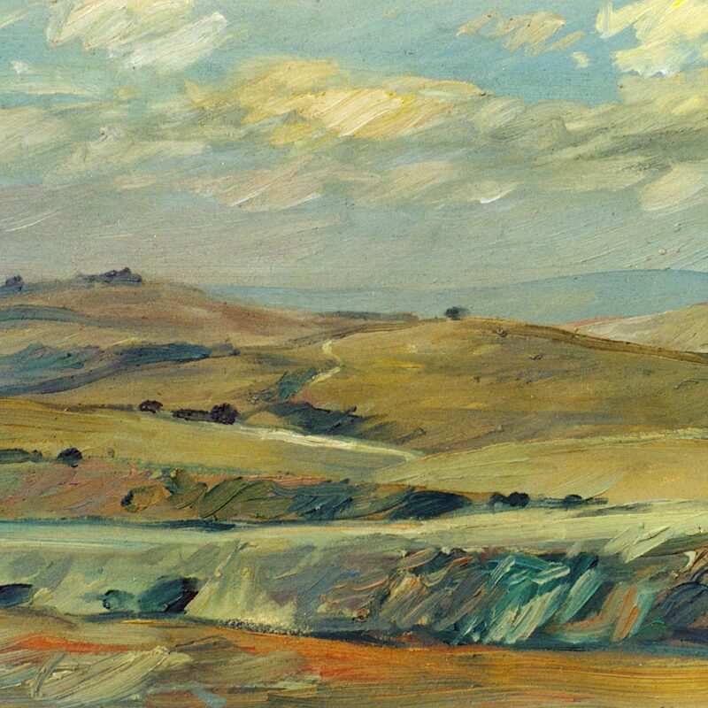 crete senesi près d'armaiolo - toscane 1994, 34 x 42,5 cm, huile sur carton