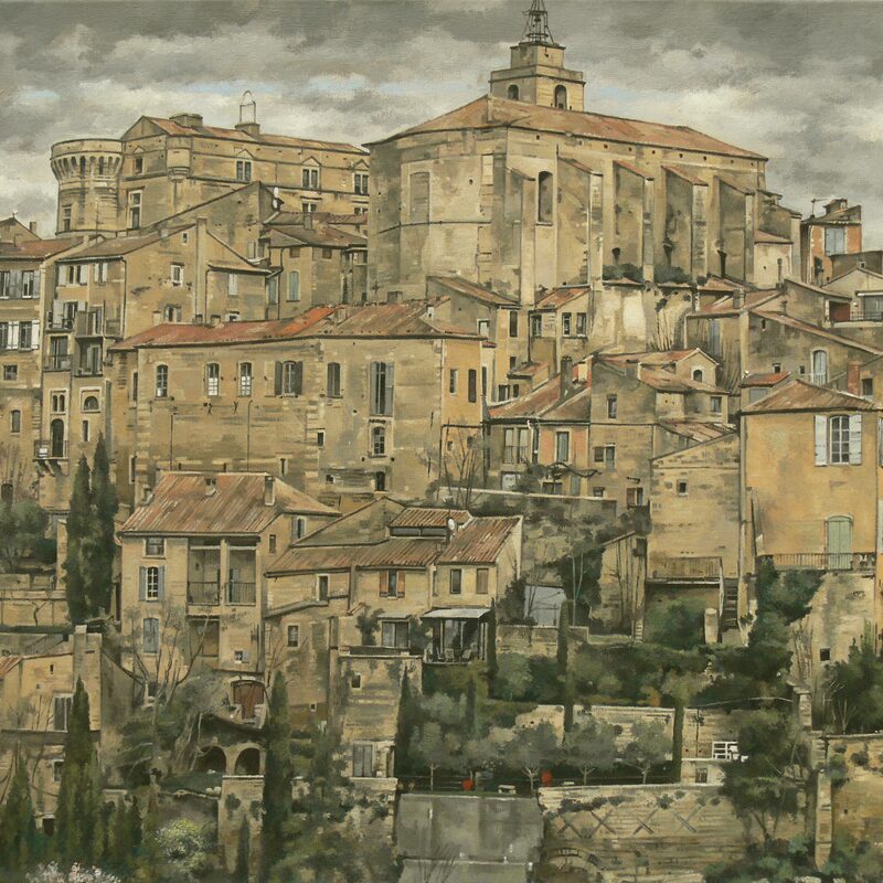 gordes - vaucluse 2016, 60 x 75 cm, öl auf leinwand