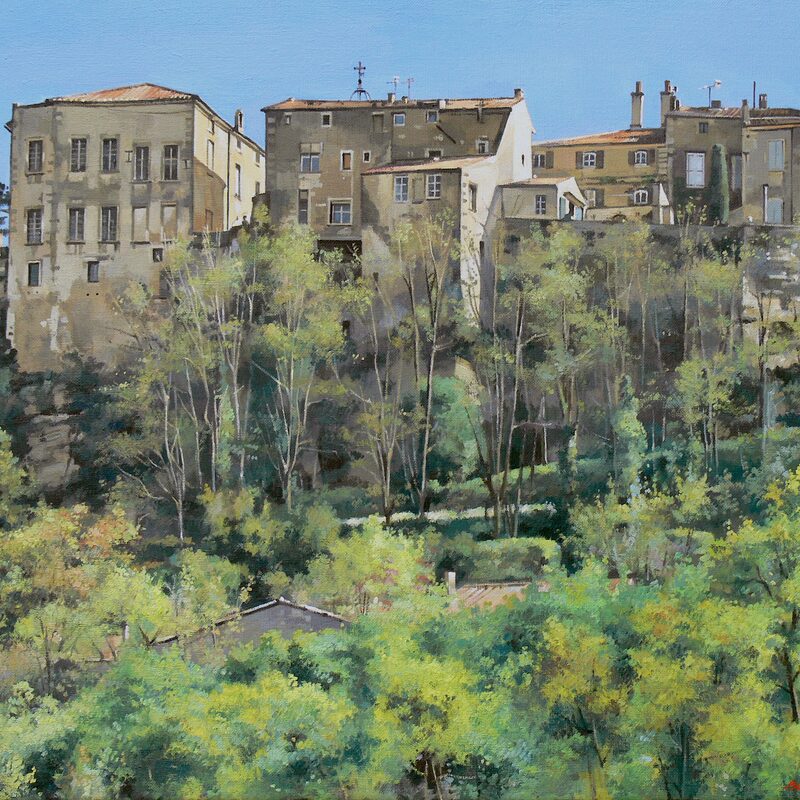 ménerbes - vaucluse 2017, 44 x 55 cm, öl auf leinwand