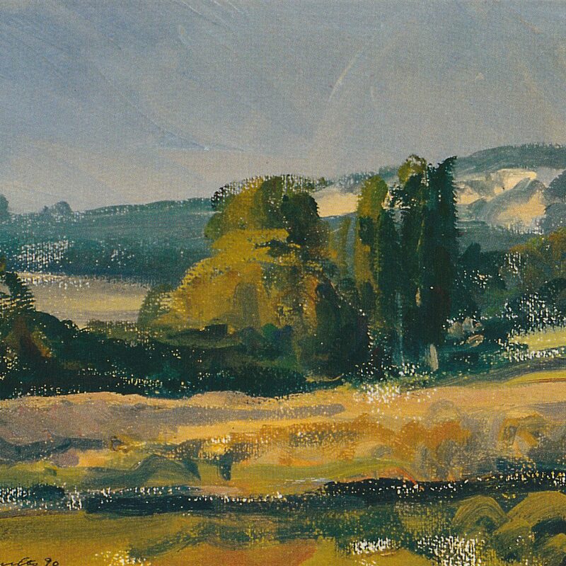 landschaft bei möhn - rheinland-pfalz 1989, 23,8 x 31,9 cm, gouache auf papier