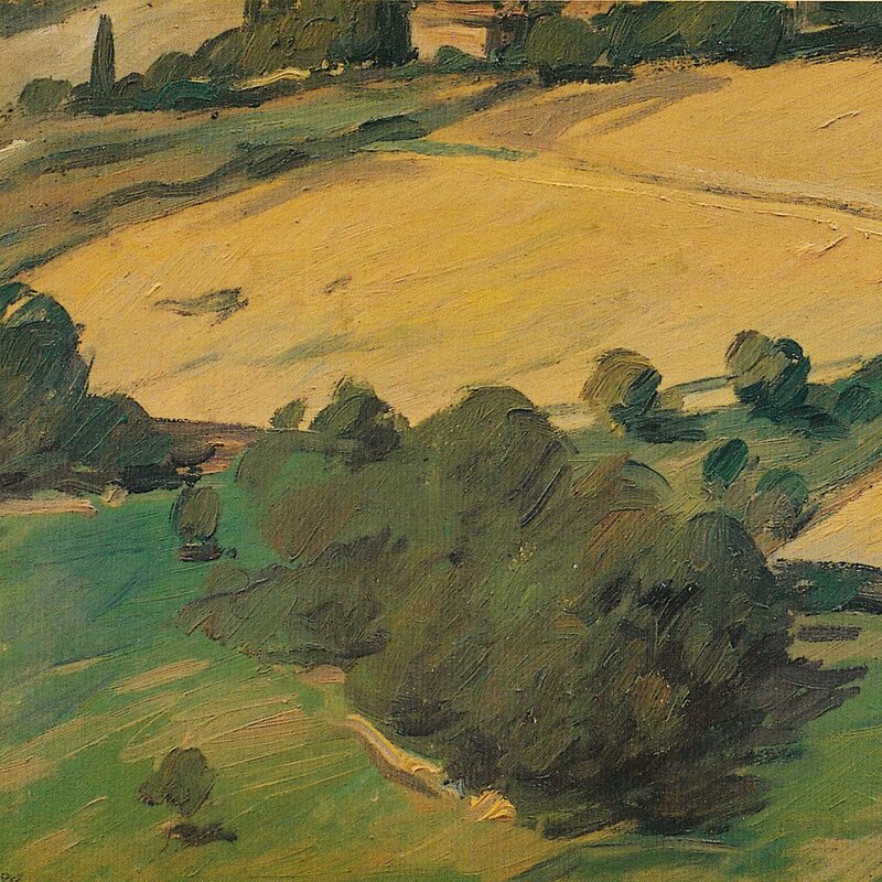 crete senesi près d'asciano - toscane 1994, 40 x 52,5 cm, huile sur carton