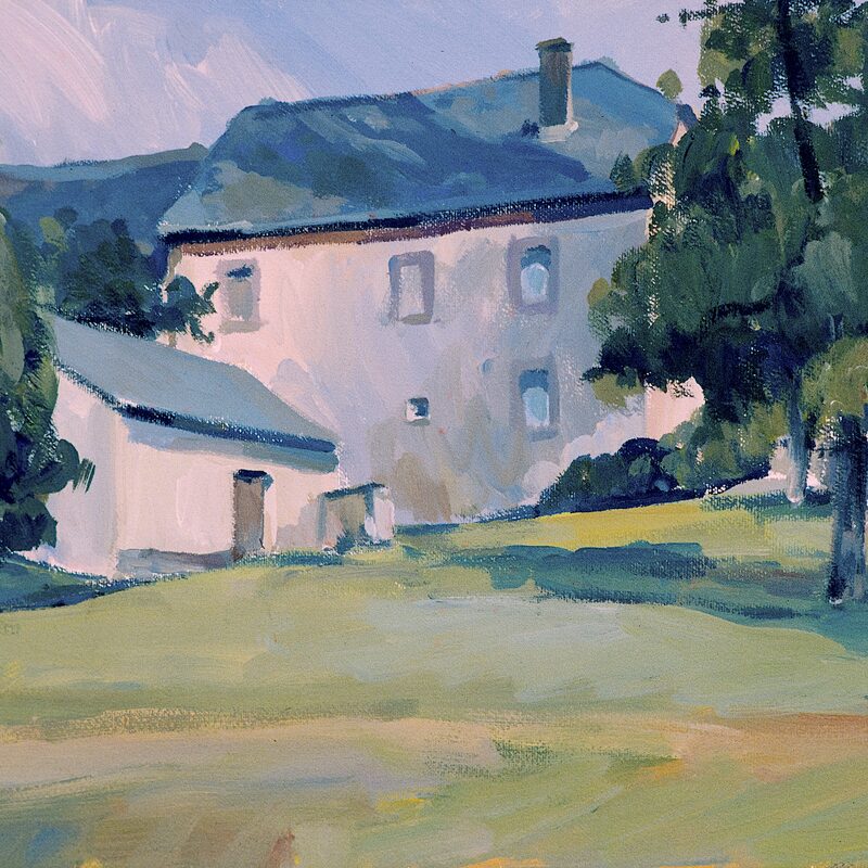 hammerfähre - rheinland-pfalz 1989, 36 x 48 cm, gouache auf papier