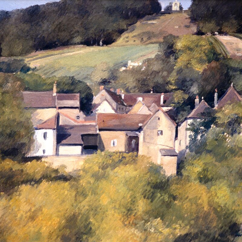 aloxe-corton - côte-d'or 1998, 41 x 48 cm, öl auf karton 