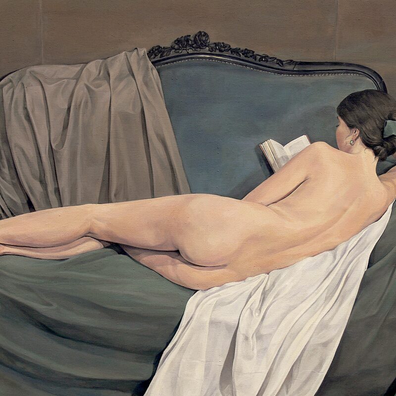 nu couché 2002, 120 x 162 cm, huile sur toile