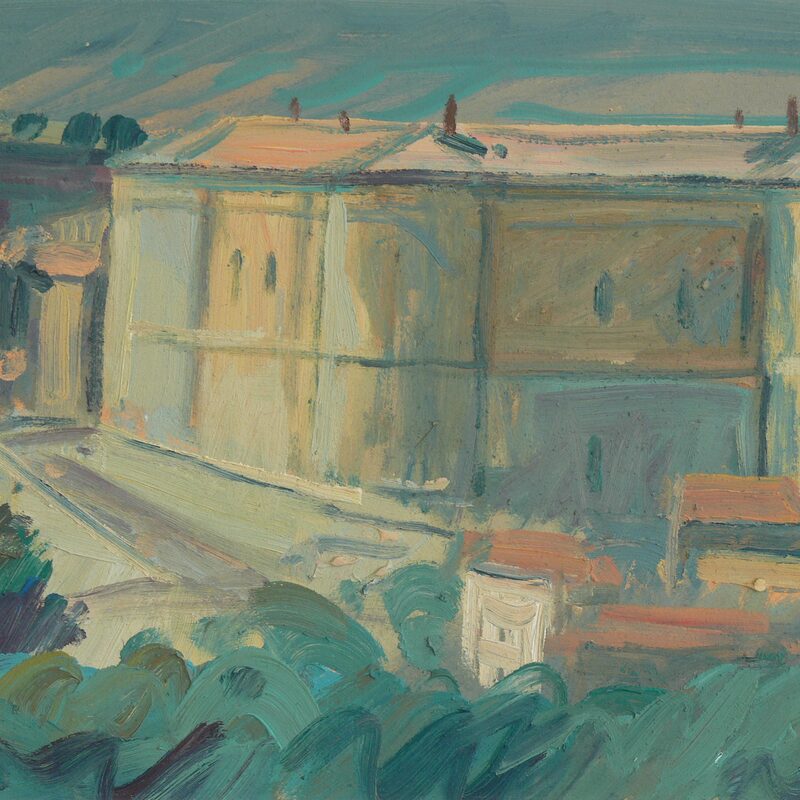 alviano - ombrie 1993, 29 x 39 cm, huile sur carton