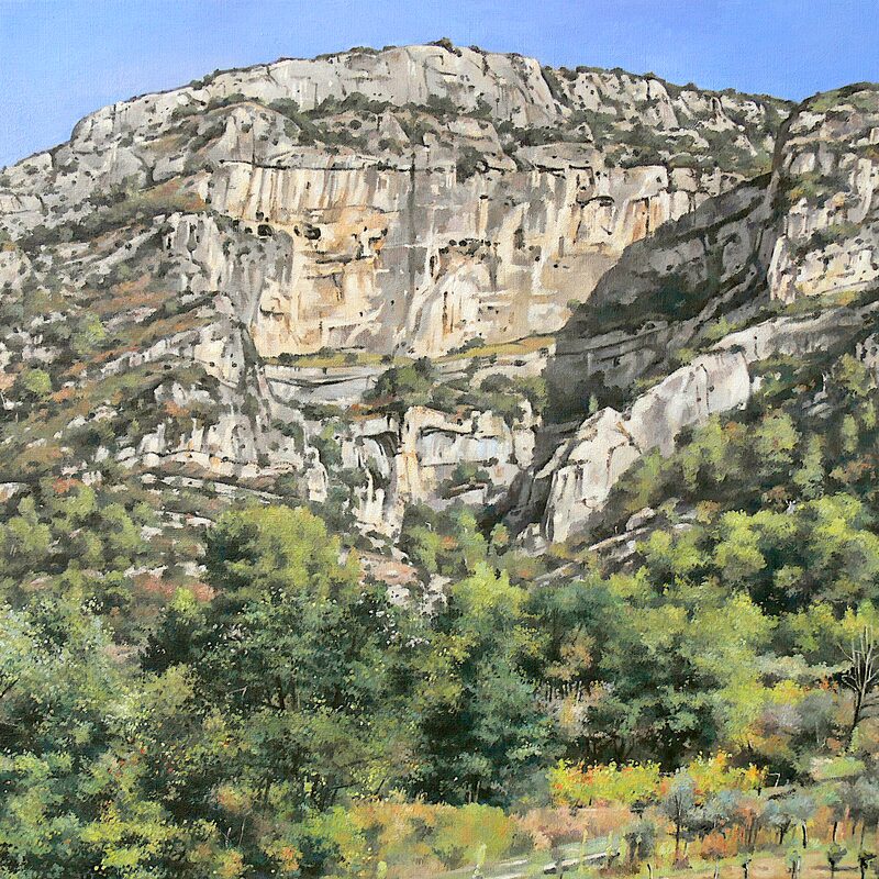 rocher-de-baude - vaucluse 2016, 60 x 75 cm, öl auf leinwand