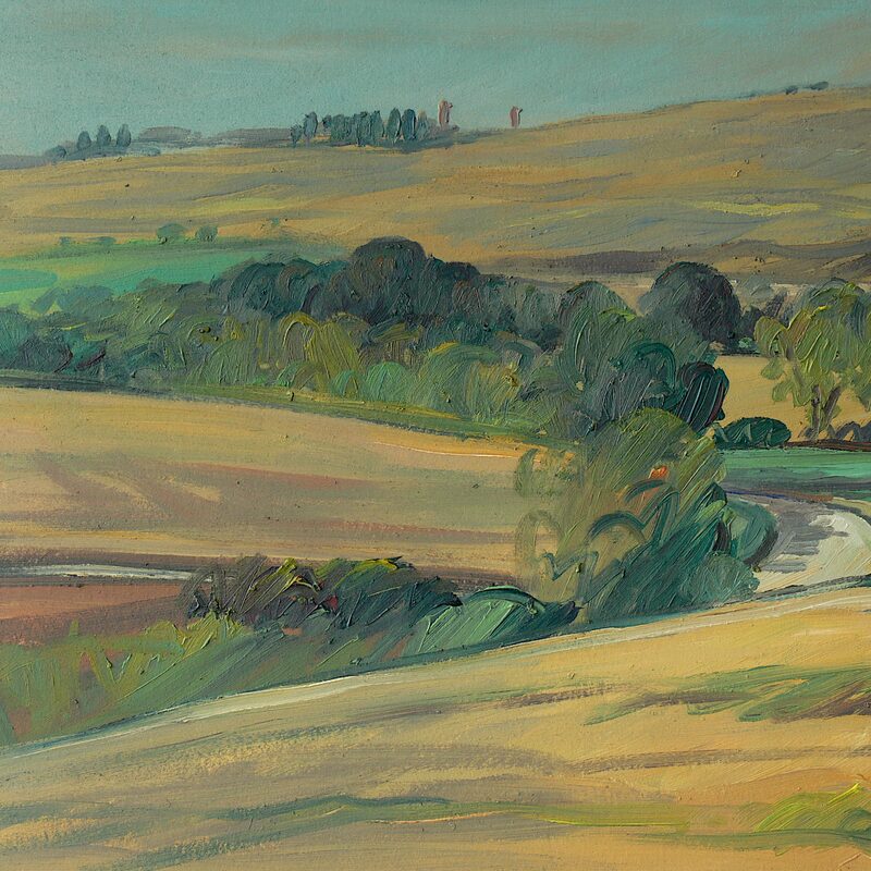 crete senesi près de radi - toscane 1994, 43 x 46 cm, huile sur carton