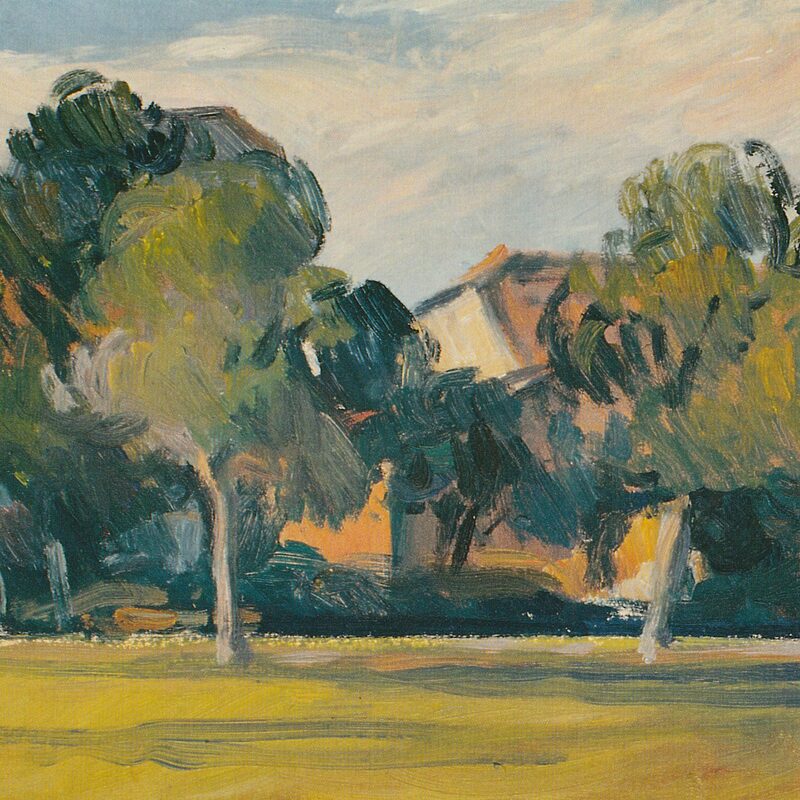 landschaft bei weilerswist - nordrhein-westfalen 1990, 29,6 x 32,5 cm, öl auf karton