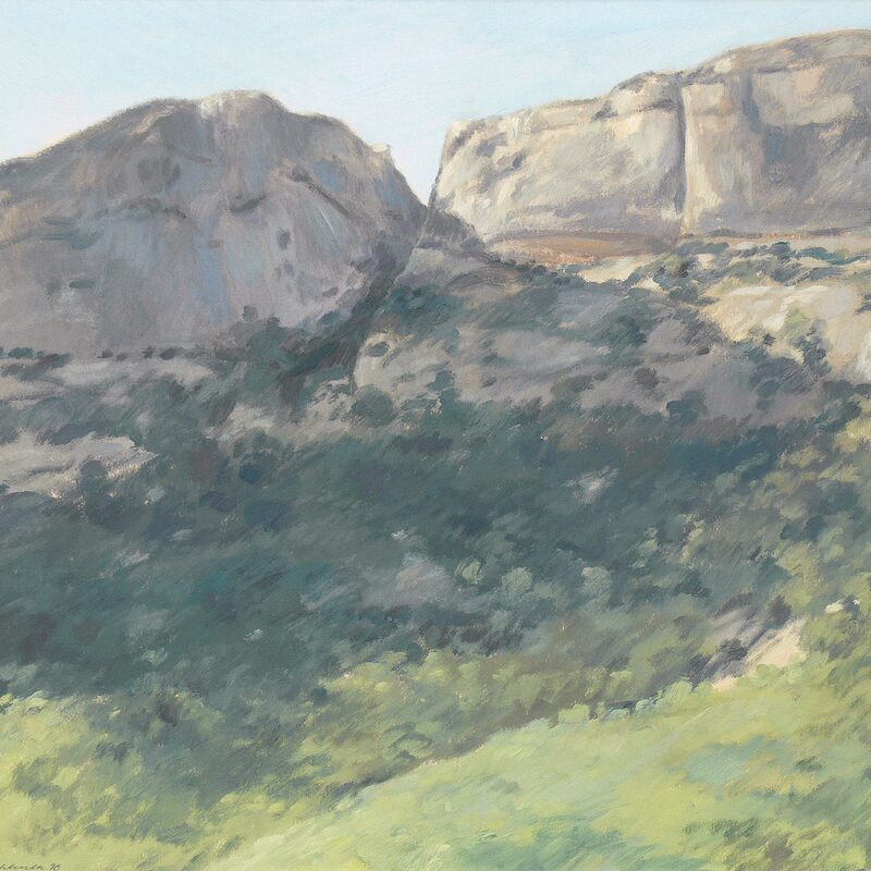 dentelles-de-montmirail - vaucluse 1998, 44 x 48 cm, öl auf karton