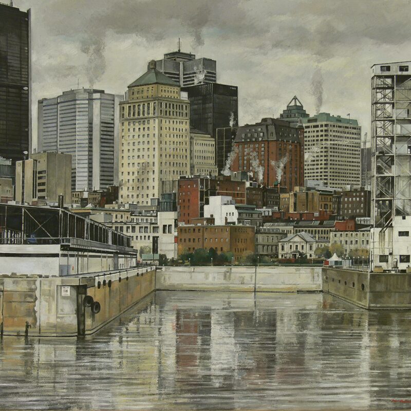 old port montreal - quebec 2007, 31,5" x 35,4", oil on canvas