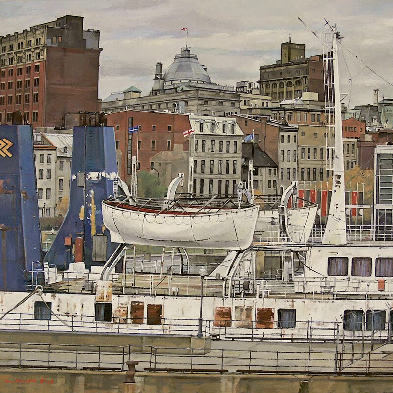 old port montreal - quebec 2005, 31,59" x 35,4", oil on canvas