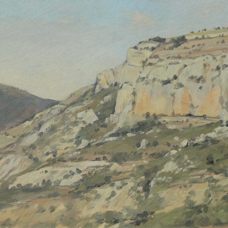 dentelles-de-montmirail - vaucluse 1998, 44 x 49 cm, öl auf karton