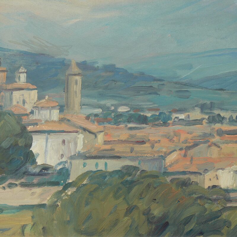 città di castello - ombrie 1991, 34 x 38 cm, huile sur carton