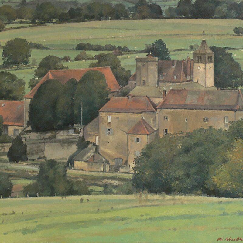 oyé - saône-et-loire 2000, 52 x 59 cm, öl auf baumwolle