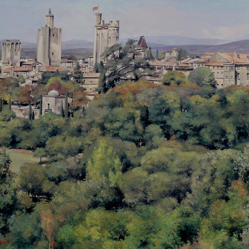 uzès - gard 2010, 80 x 90 cm, öl auf leinwand