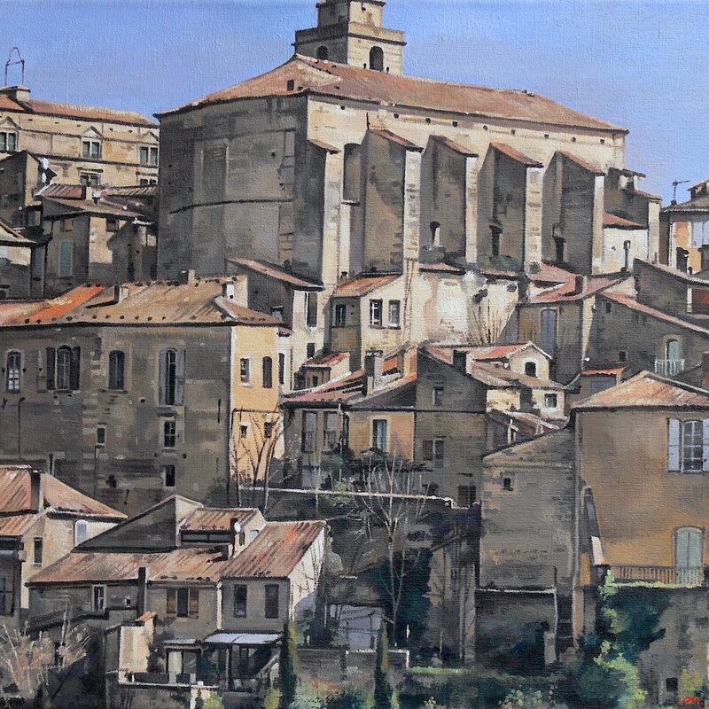 gordes - vaucluse 2016, 36 x 44 cm, öl auf leinwand
