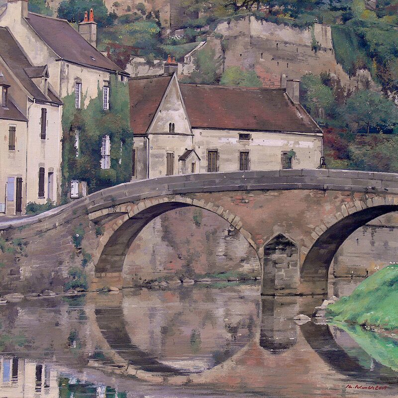 semur-en-auxois - côte-d’or 2001, 80 x 90 cm, huile sur toile