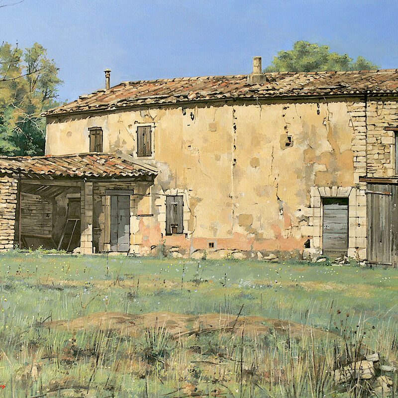 haus bei gordes - vaucluse 2019, 60 x 75 cm, öl auf leinwand